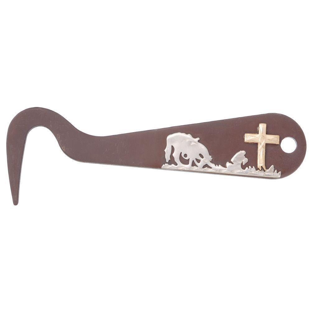 Tough1 Antique Brown Hoof Pick-Praying Cowboy - Houlihan Saddlery LLC