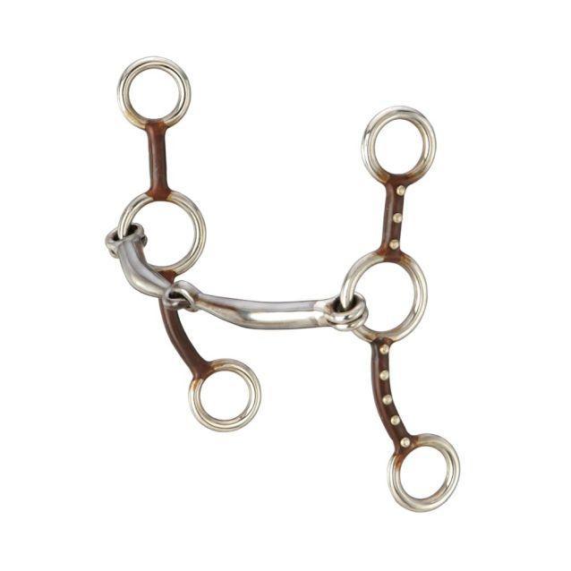 Tough1 Antique Brown Jr. Cowhorse Snaffle - Houlihan Saddlery LLC