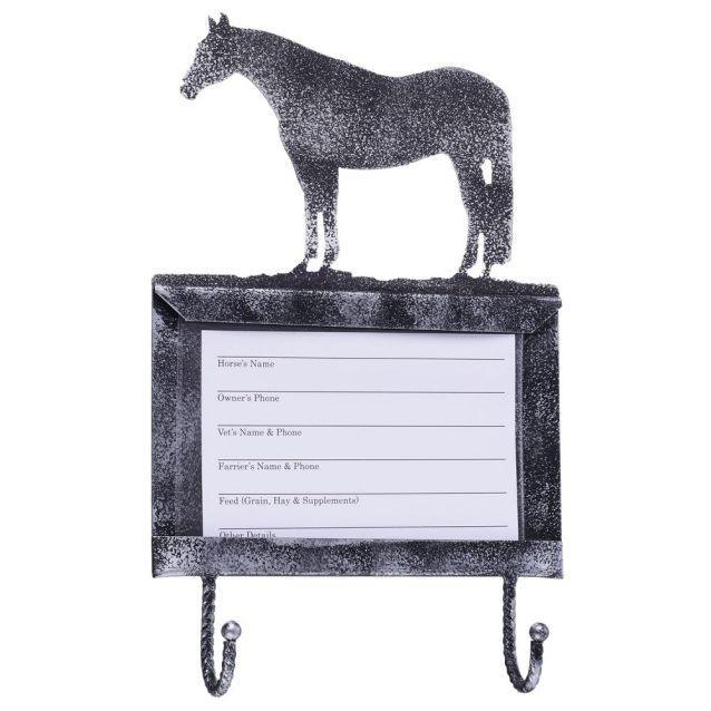 Tough1 Deluxe Stall Card Holder with Hooks - Houlihan Saddlery LLC