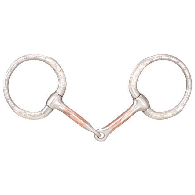 Tough1 Engraved Silver Eggbutt Snaffle - Houlihan Saddlery LLC