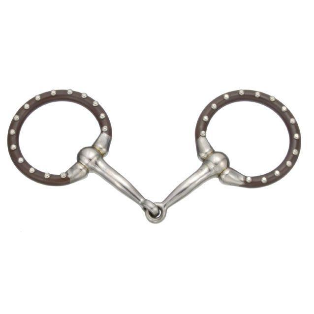 Tough1 Miniature Offset Dee with Dots Snaffle - Houlihan Saddlery LLC