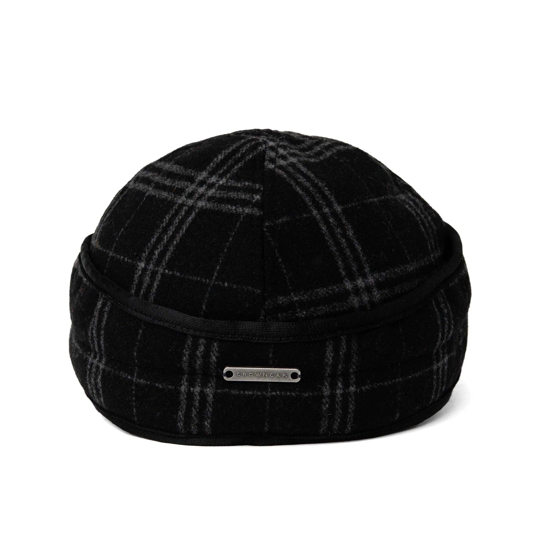 Crown Cap Black Plaid Railroad Hat - Houlihan Saddlery LLC