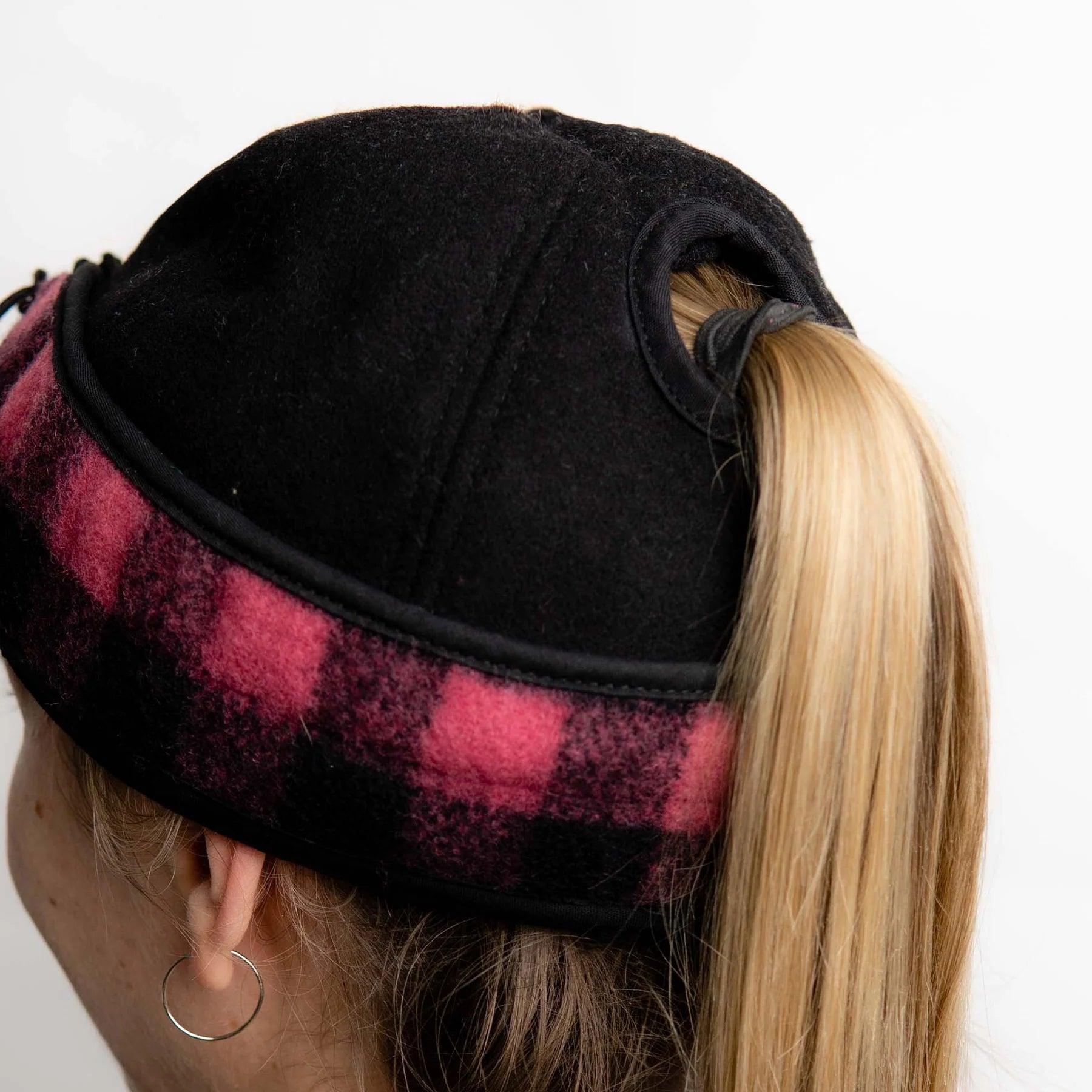 Crown Cap Ladies Wool Railroad Hat with Ponytail Hole - Houlihan Saddlery LLC