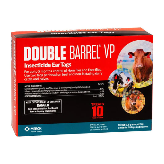 Double Barrel VP Insecticide Ear Tags