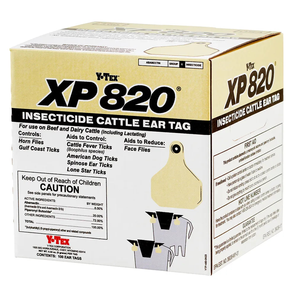 XP 820 Insecticide Cattle Ear Tags - Cattle Insect Ear Tags Y-Tex Houlihan Saddlery LLC