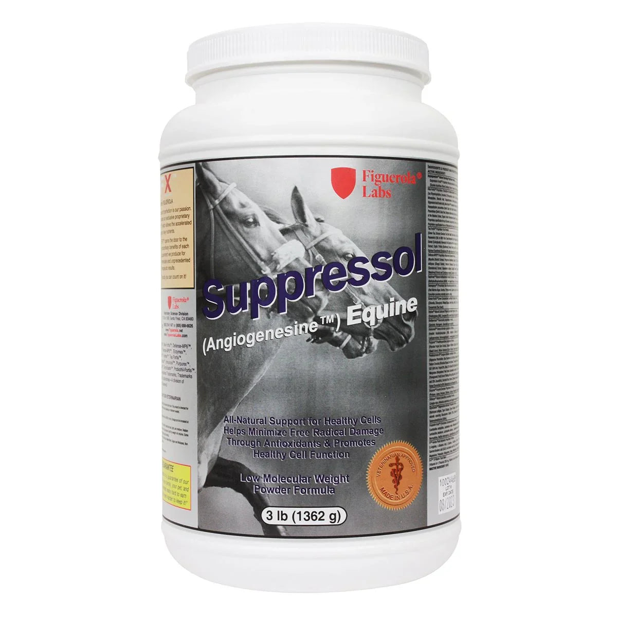 Suppressol (Angiogenesine™) Equine - Horse Supplements Figuerola Labs Houlihan Saddlery LLC