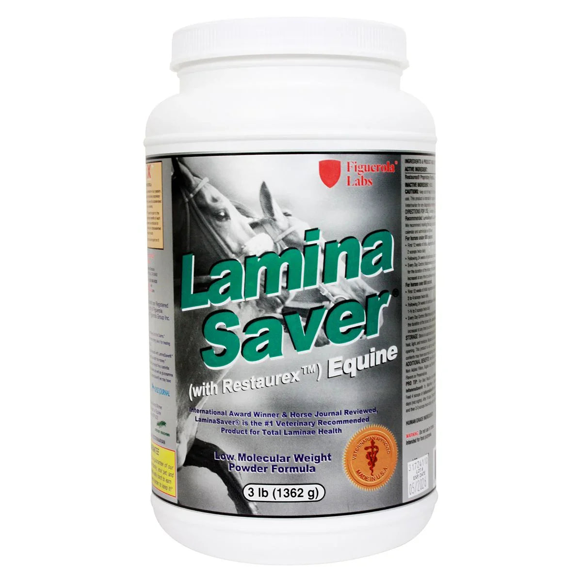 LaminaSaver (100% Restaurex) Equine - Horse Supplements Figuerola Labs Houlihan Saddlery LLC