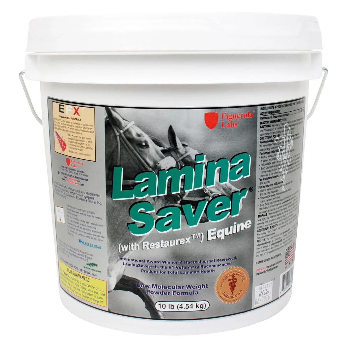LaminaSaver (100% Restaurex) Equine - Horse Supplements Figuerola Labs Houlihan Saddlery LLC