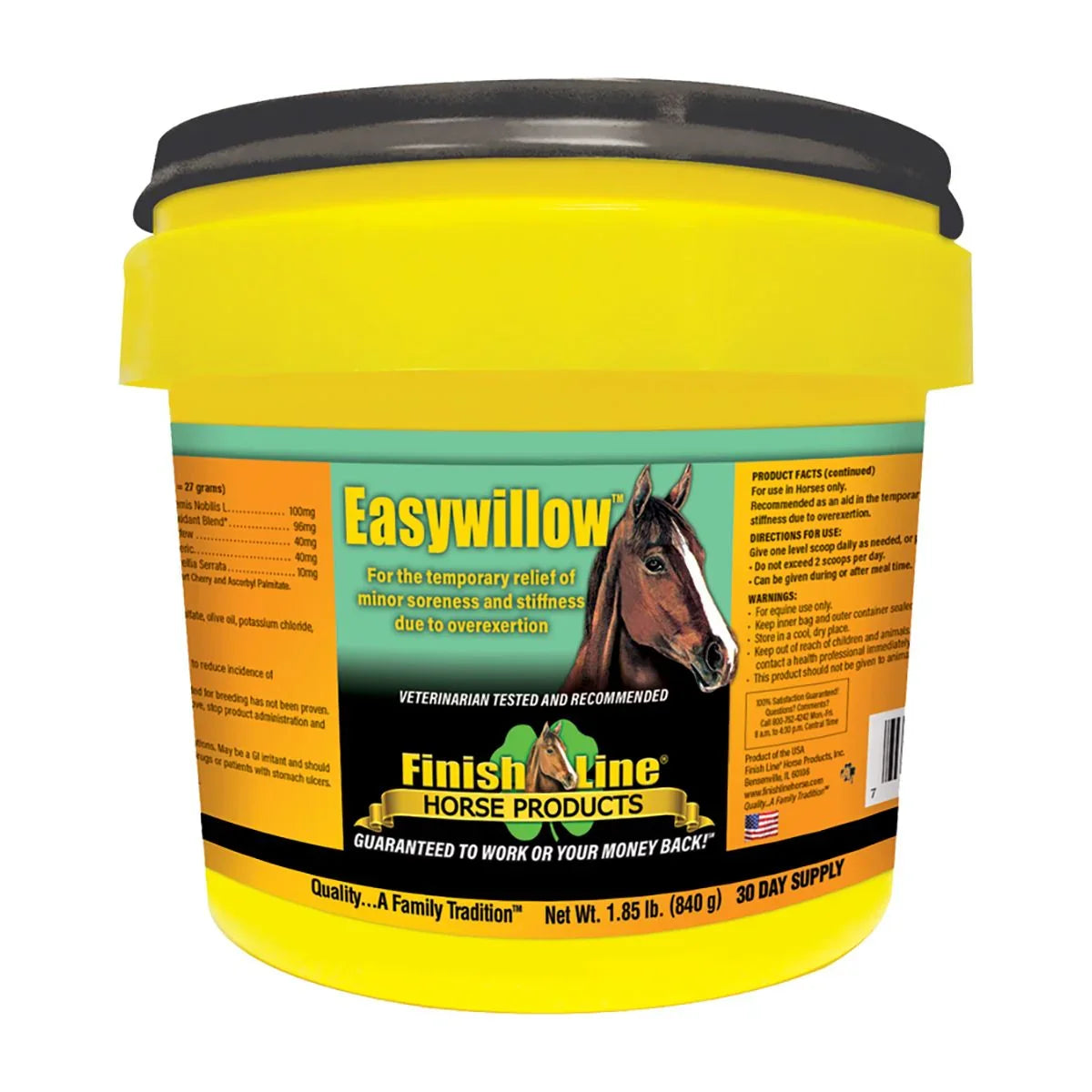 Easywillow Pain Relief Supplement - Horse Supplements Finish Line Horse Products Inc Houlihan Saddlery LLC