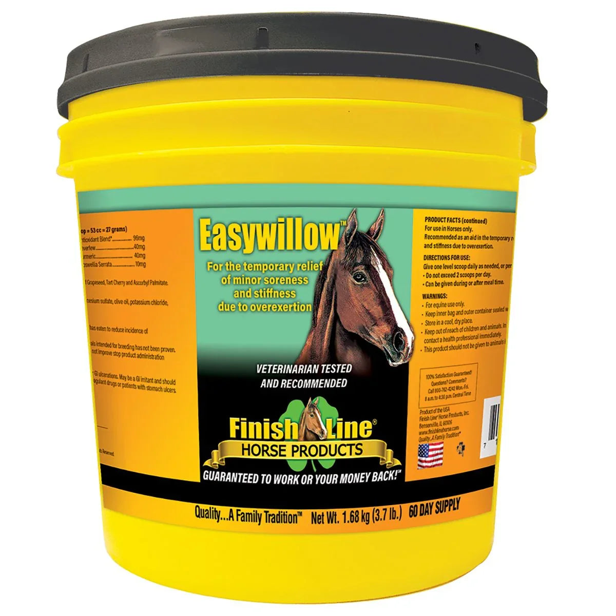 Easywillow Pain Relief Supplement - Horse Supplements Finish Line Horse Products Inc Houlihan Saddlery LLC