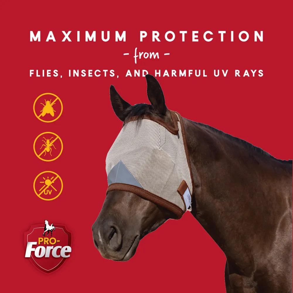 Pro-Force Equine Fly Mask without Ears - Houlihan Saddlery LLC