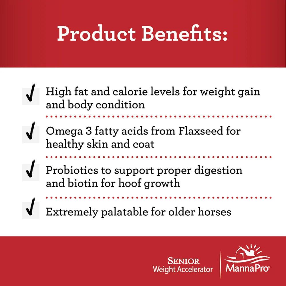 Manna Pro Senior Weight Accelerator - Houlihan Saddlery LLC