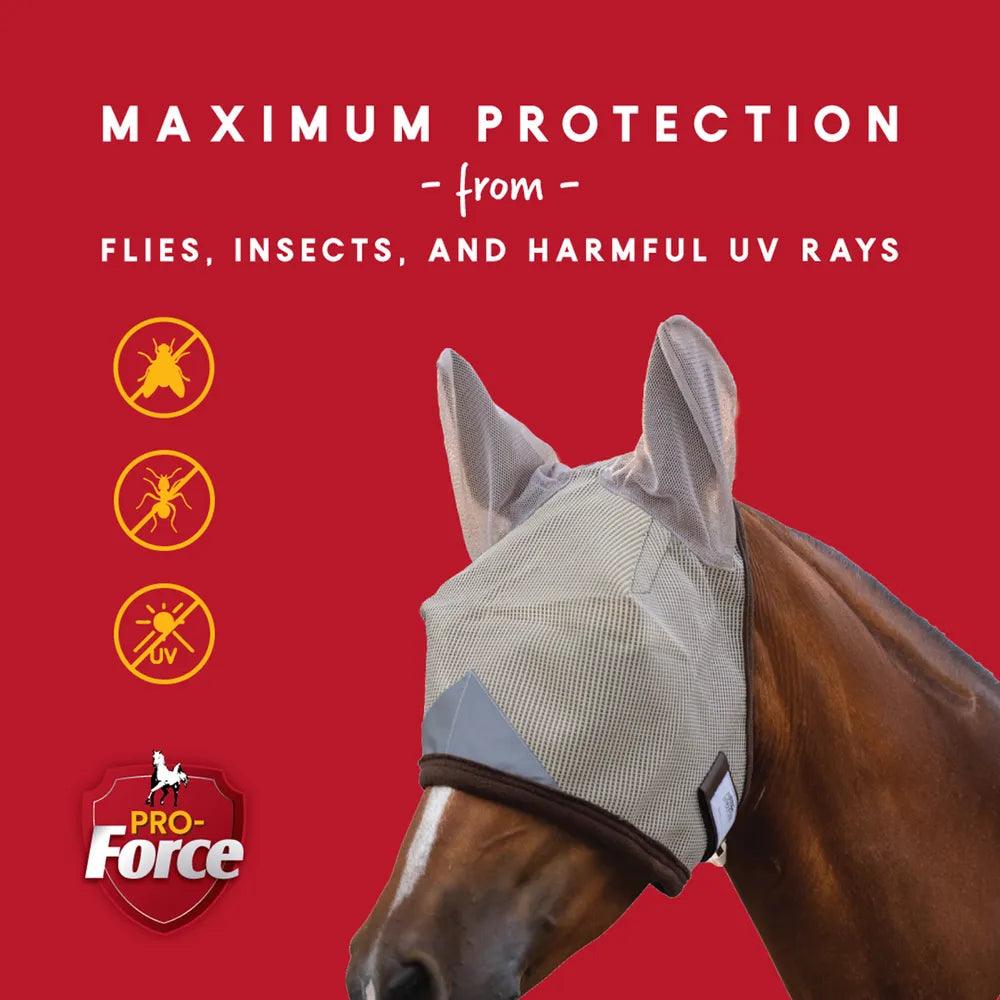 Pro-Force Equine Fly Mask with Ears - Houlihan Saddlery LLC