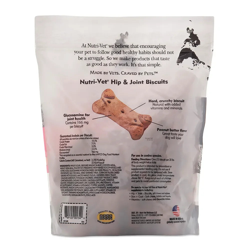 Nutri-Vet 166 mg Glucosamine Hip & Joint Biscuits - Houlihan Saddlery LLC