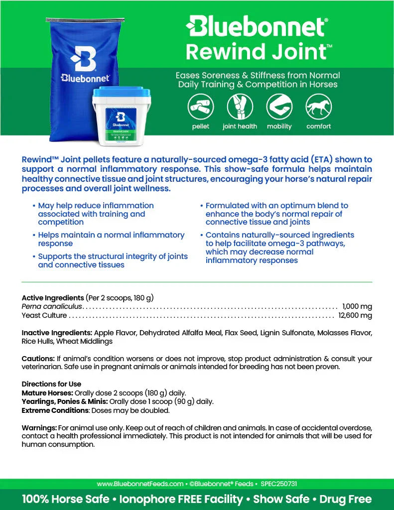 Rewind™ Joint - Horse Supplements Bluebonnet Feeds Houlihan Saddlery LLC