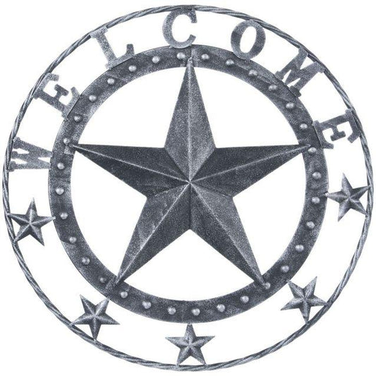 18" Antique Decorative "Welcome" Metal Star - Houlihan Saddlery LLC