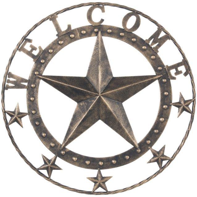 18" Antique Decorative "Welcome" Metal Star - Houlihan Saddlery LLC