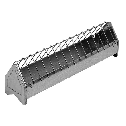 Galvanized Trough Poultry Feeder with Grate