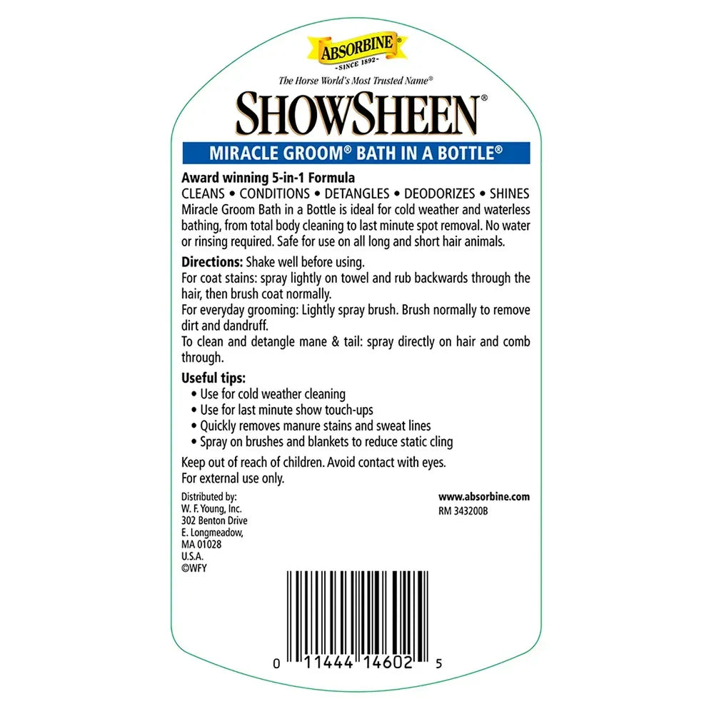 ShowSheen Miracle Groom Bath in a Bottle