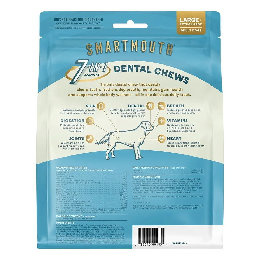 SmartMouth Original Dental Chews - Dog Dental Chews - The Missing Link - Houlihan Saddlery LLC