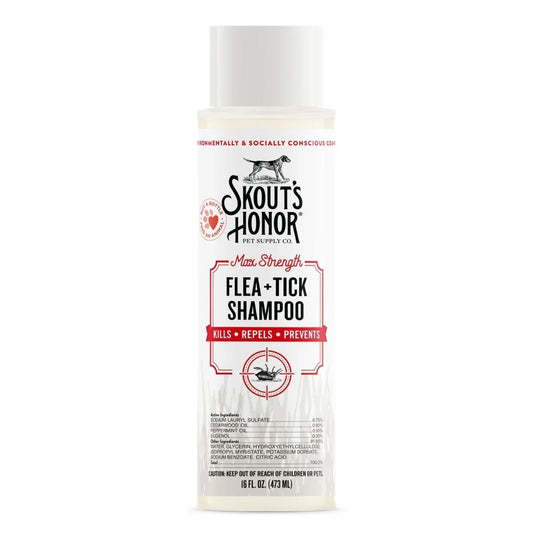 Max Strength Flea + Tick Dog Shampoo