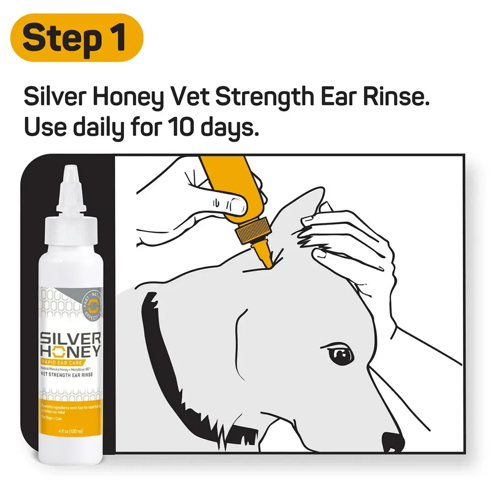 Silver Honey Rapid Ear Care Vet Strength Ear Treatment Kit