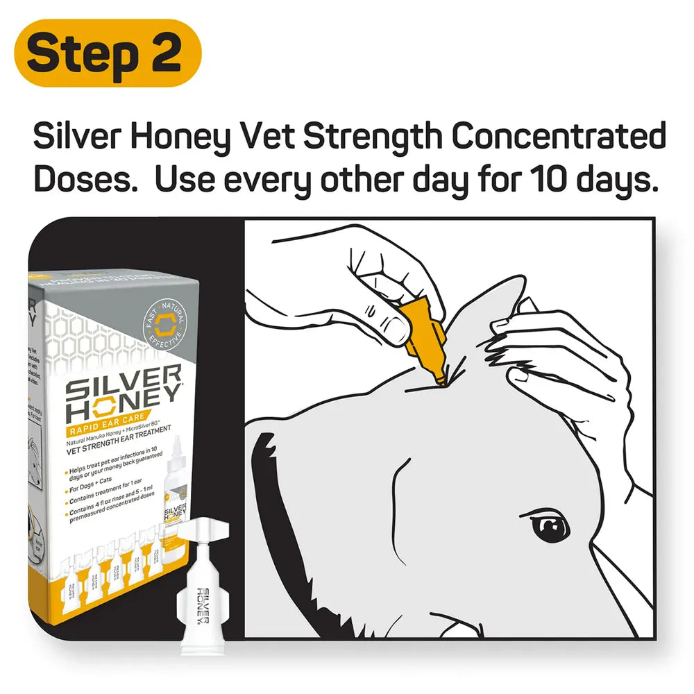 Silver Honey Rapid Ear Care Vet Strength Ear Treatment Kit
