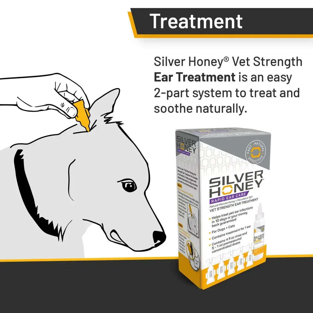 Silver Honey Rapid Ear Care Vet Strength Ear Treatment Kit