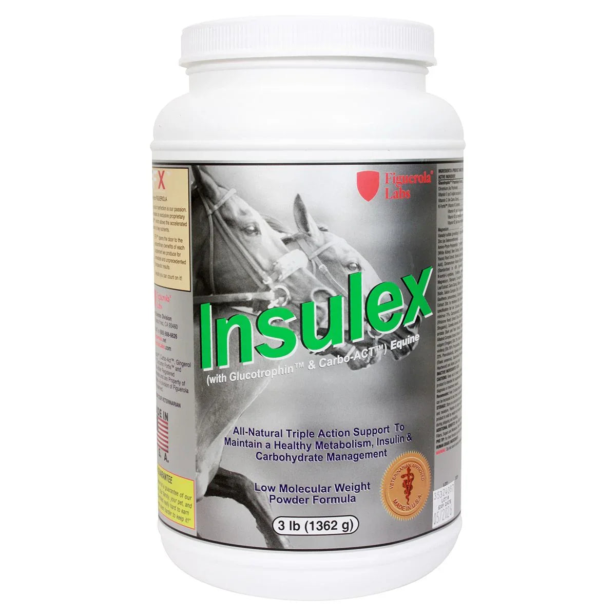 Insulex (100% Glucotrophin) Equine - Horse Supplements Figuerola Labs Houlihan Saddlery LLC