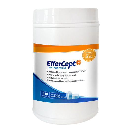 EfferCept SG Pre/Post Teat Dip Tablets - udder care Activon Houlihan Saddlery LLC