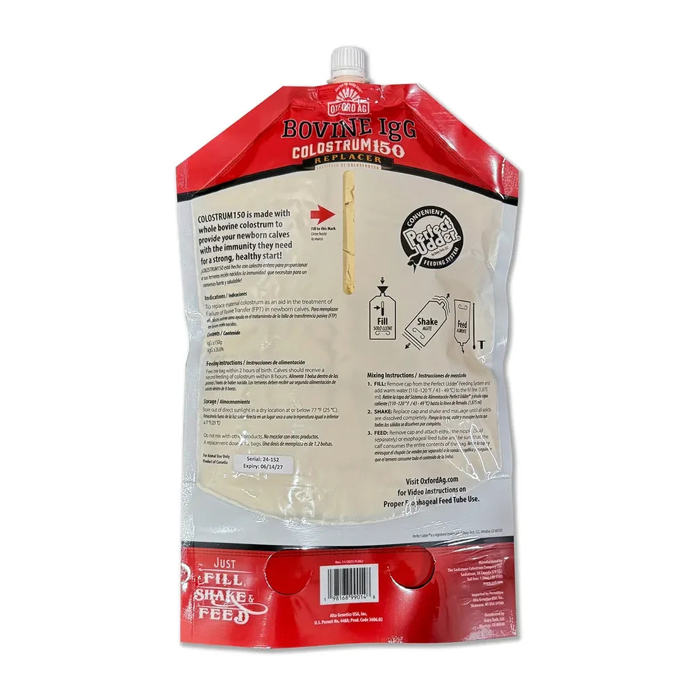Bovine IgG Colostrum150 Replacer - Livestock Colostrum Oxford Ag Houlihan Saddlery LLC