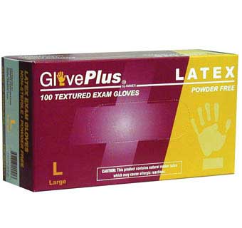 GlovePlus Latex Powder Free Exam Gloves - Disposable Gloves Ammex Houlihan Saddlery LLC