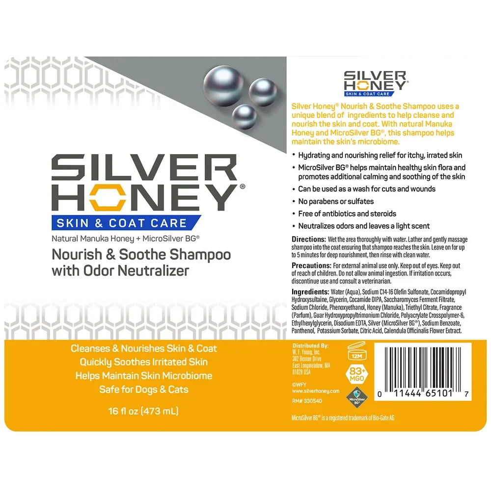 Silver Honey Skin & Coat Care Nourish & Soothe Shampoo