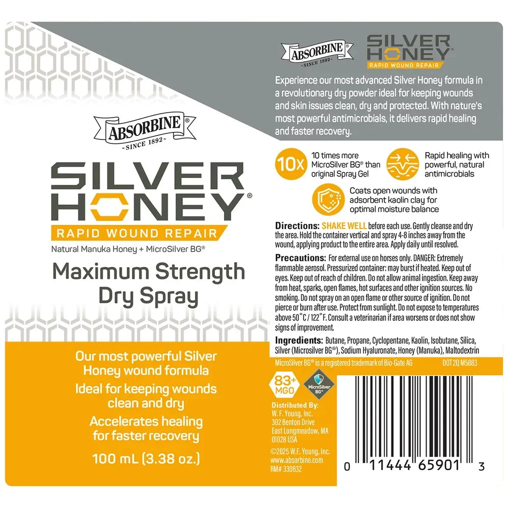 Silver Honey Rapid Wound Repair Maximum Strength Dry Spray