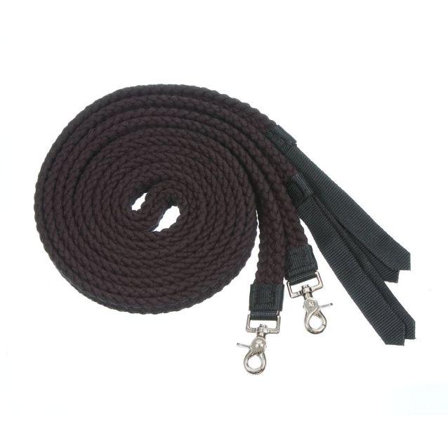 Tough1 Flat Cotton Split Reins - Houlihan Saddlery LLC