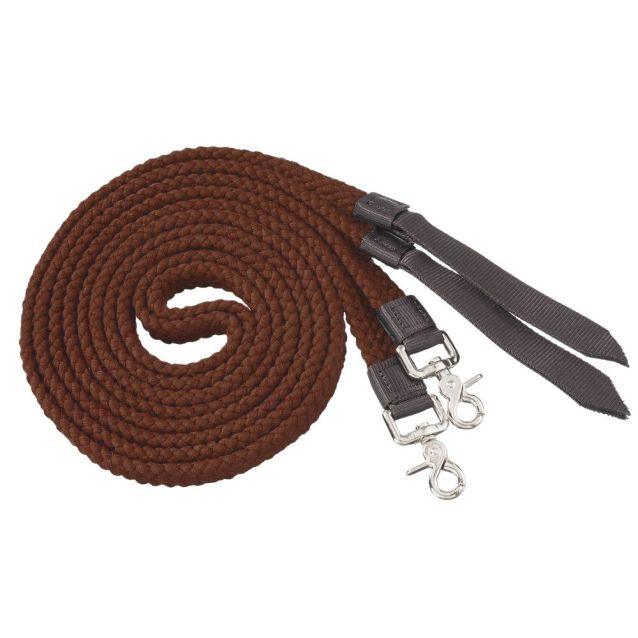 Tough1 Flat Cotton Split Reins - Houlihan Saddlery LLC