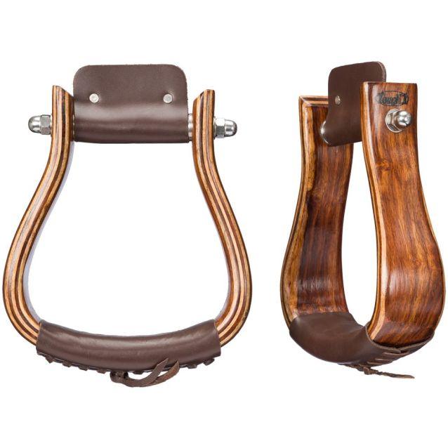 Tough1 Mahogany Wood Stirrups - Houlihan Saddlery LLC