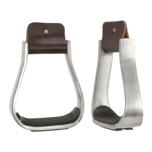 Tough1 Aluminum Stirrups with Rubber Pad - Houlihan Saddlery LLC