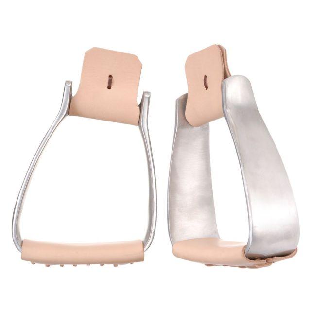 Tough1 Aluminum Angled Roper Stirrups - Houlihan Saddlery LLC