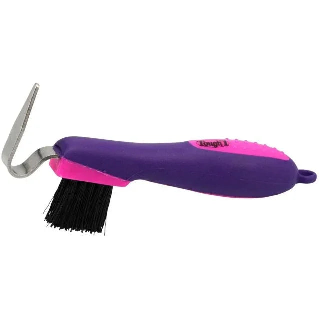 Tough1 Great Grips Hoof Pick with Brush - Horse Hoof Picks - Tough1 - Houlihan Saddlery LLC