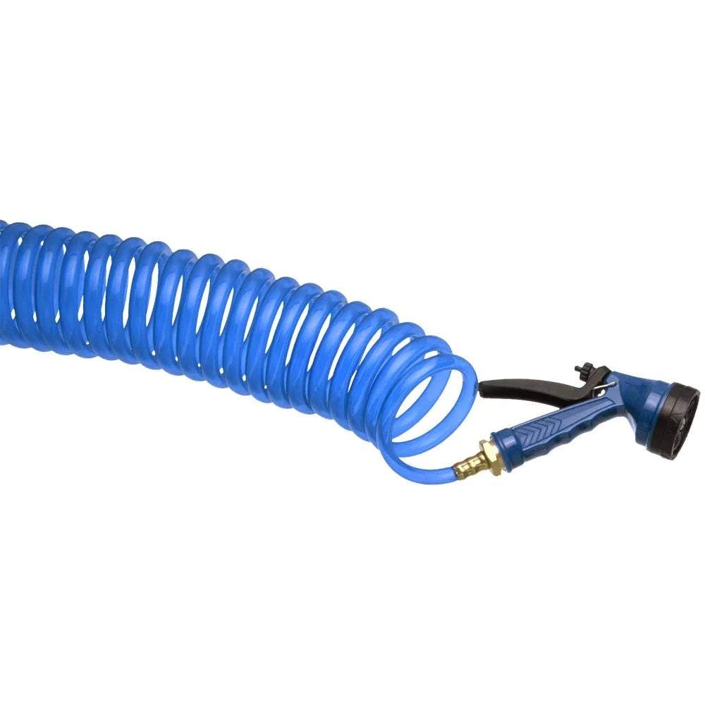 Tough1 Coil Water Hose with Nozzle