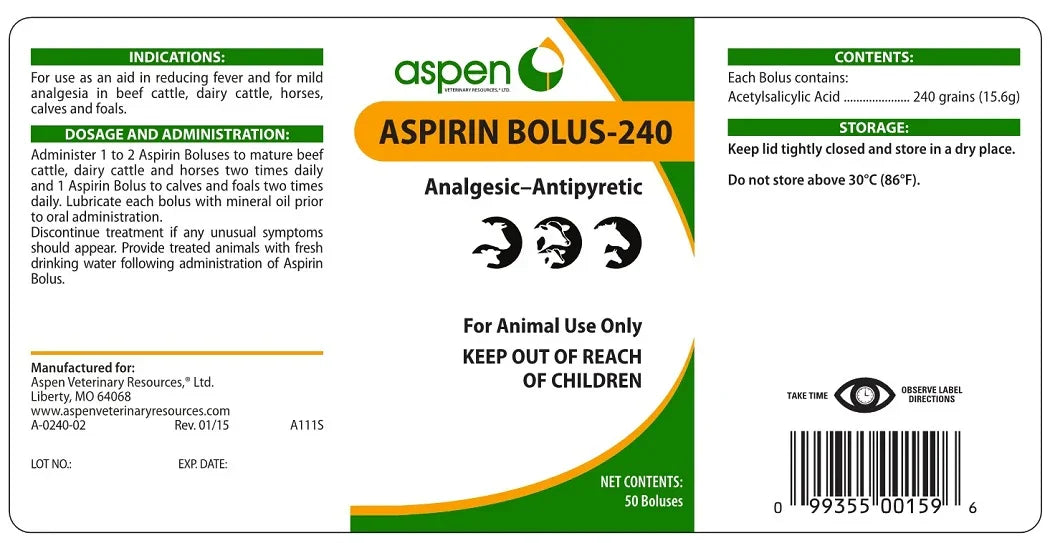 Aspen Vet Aspirin Bolus