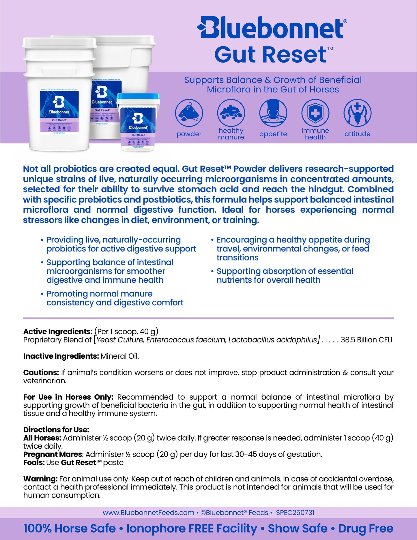 Immune Rescue Program™ - Horse Supplements Bluebonnet Feeds Houlihan Saddlery LLC