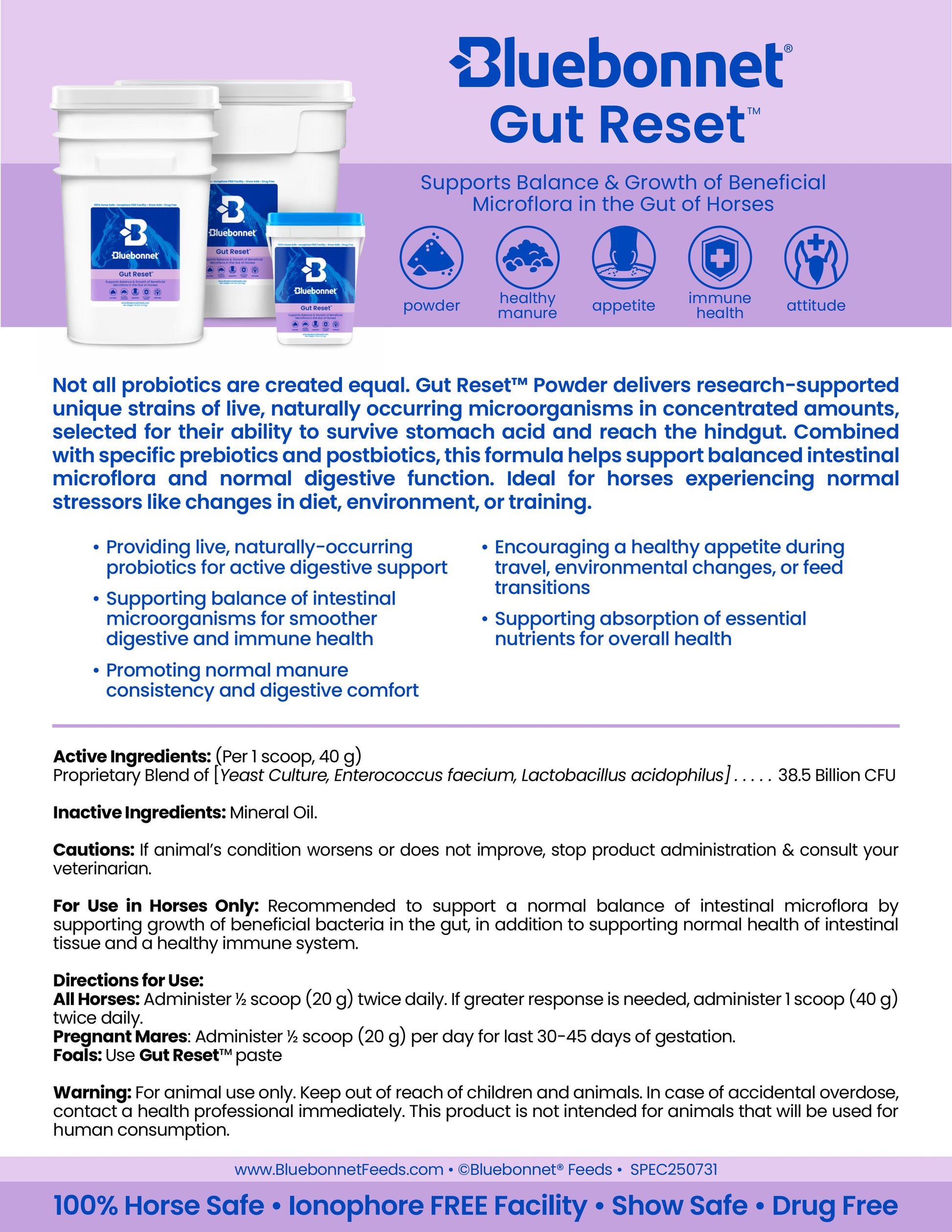 Immune Rescue Program™ - Horse Supplements Bluebonnet Feeds Houlihan Saddlery LLC