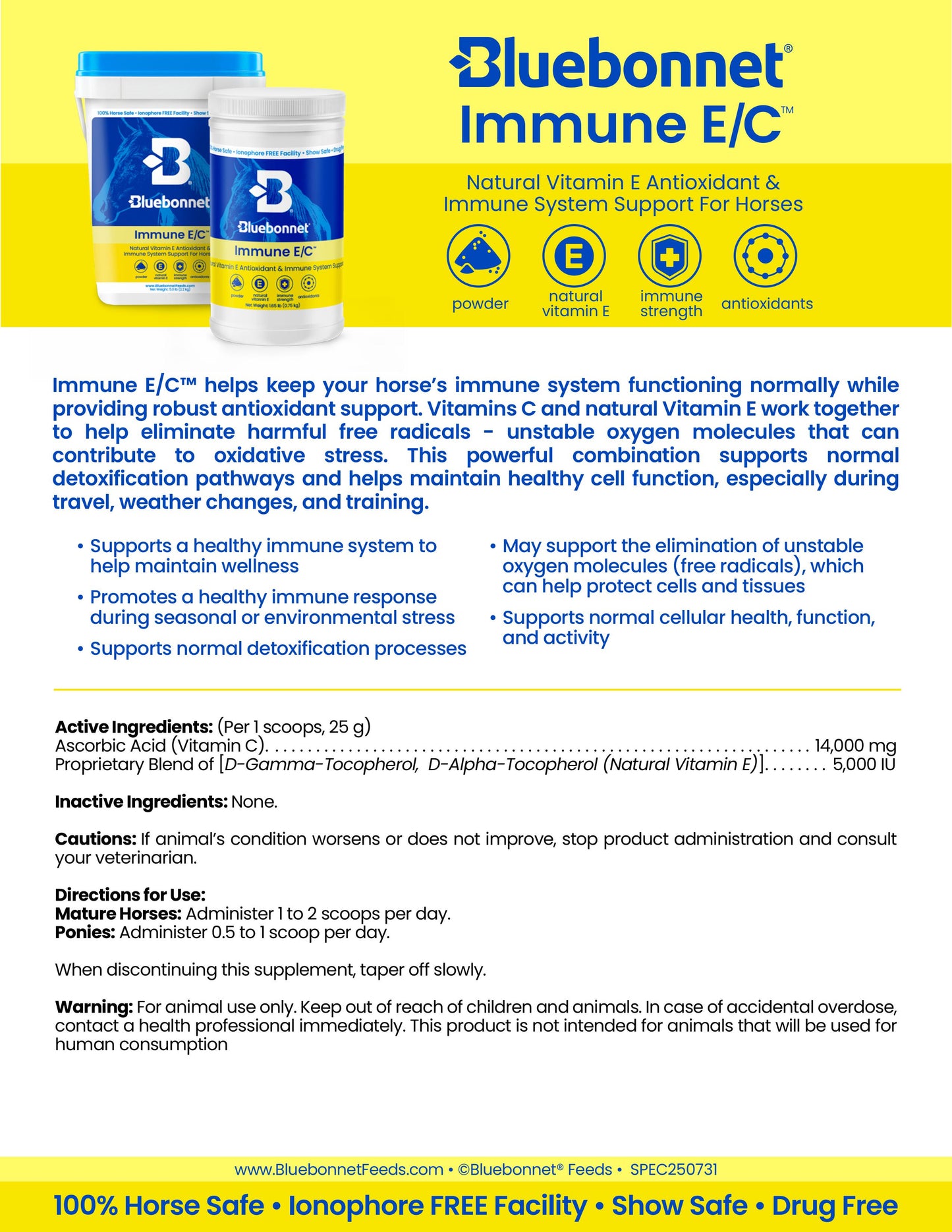Immune Rescue Program™ - Horse Supplements Bluebonnet Feeds Houlihan Saddlery LLC
