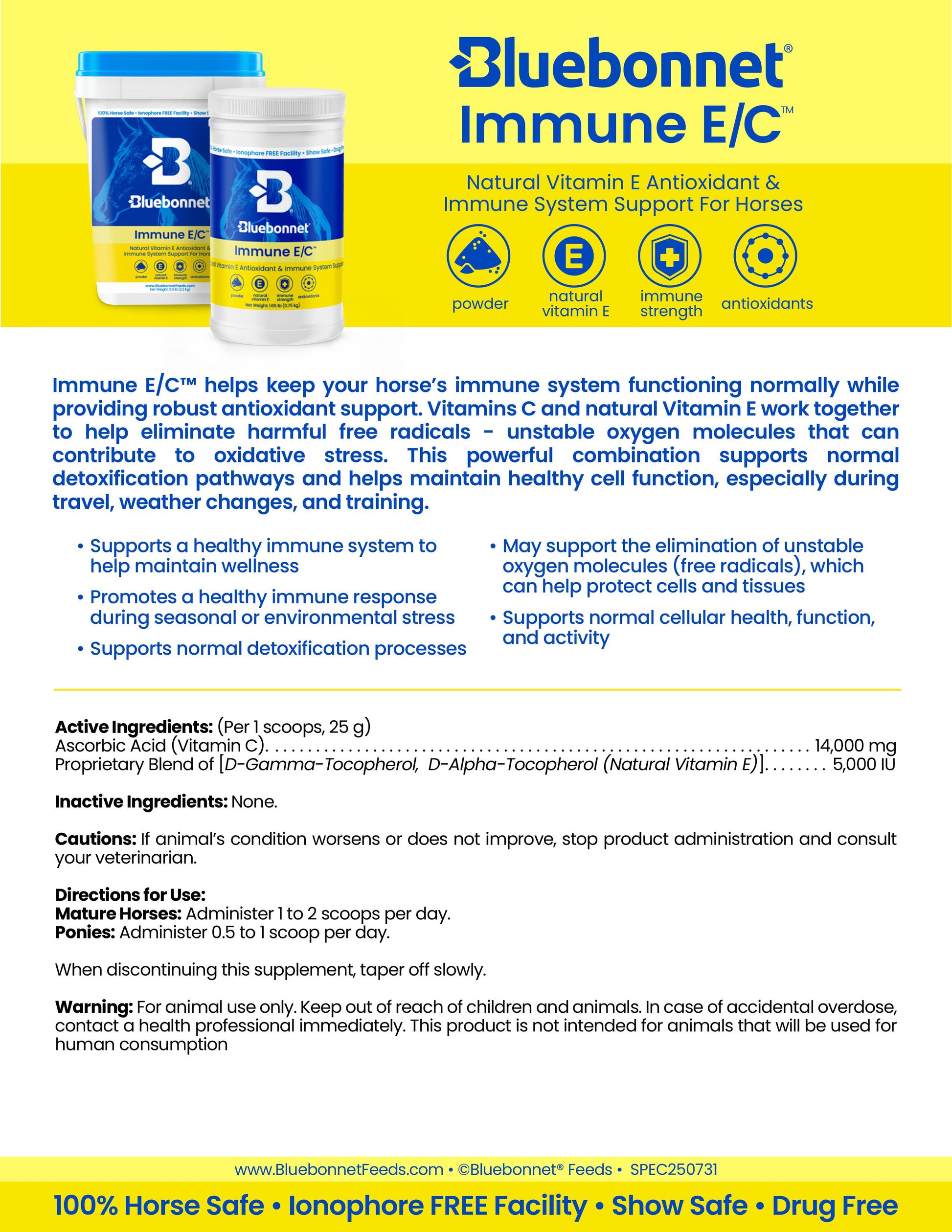 Immune Rescue Program™ - Horse Supplements Bluebonnet Feeds Houlihan Saddlery LLC