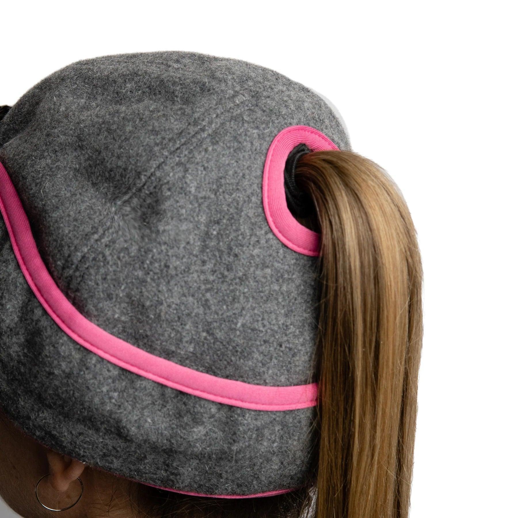 Crown Cap Ladies Wool Railroad Hat with Ponytail Hole - Houlihan Saddlery LLC