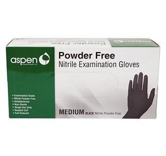 Aspen Nitrile Exam Gloves-Black (100 Count) - Houlihan Saddlery LLC