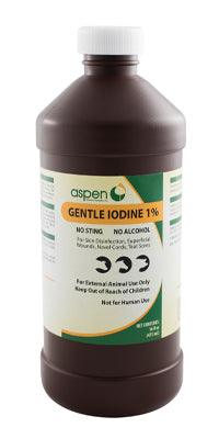 Aspen Vet Gentle Iodine 1% - Houlihan Saddlery LLC