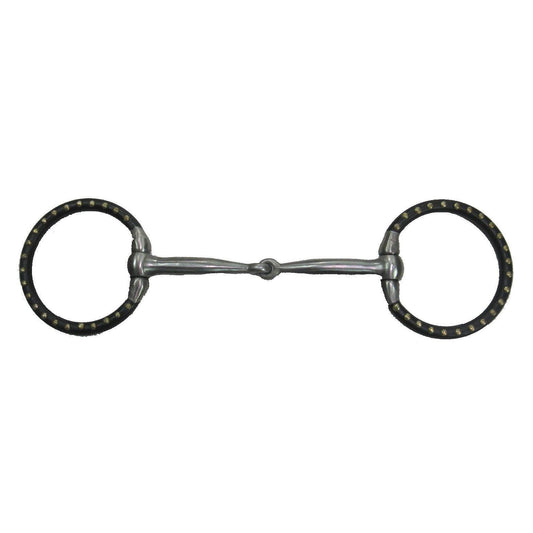 Eagle Rock Bits and Spurs D Ring Snaffle With Dot Trim- 5 1/4" Mouth - Houlihan Saddlery LLC